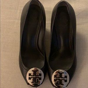 Tory Burch Black Wedges